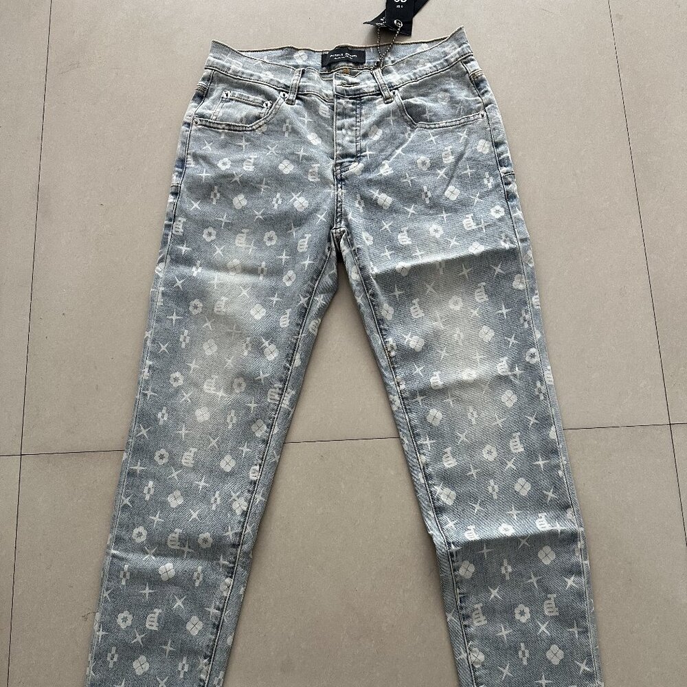 American retro trend hip-hop cool and rugged slim-fit stretchy skinny jeans